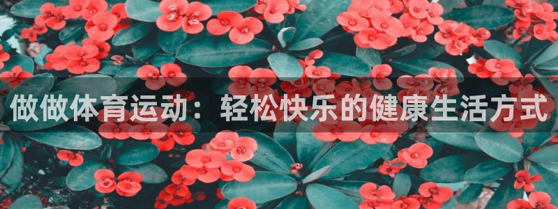 ug环球官网注册：做做体育运动：轻松快乐的健康生活方式